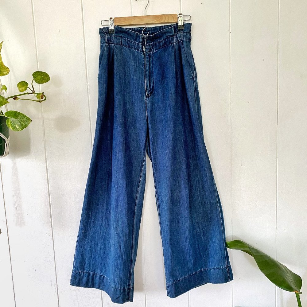 High Waisted Culotte Jeans